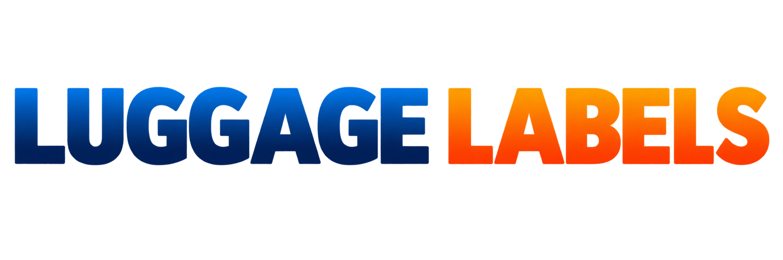 glossy luggage labels logo